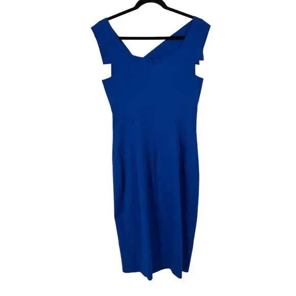 Black Halo Jackie O dress blue size 10 - Picture 5 of 7